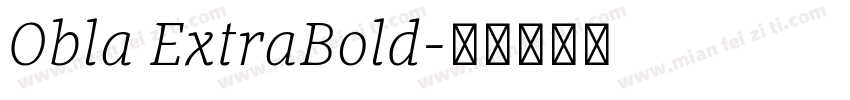 Obla ExtraBold字体转换